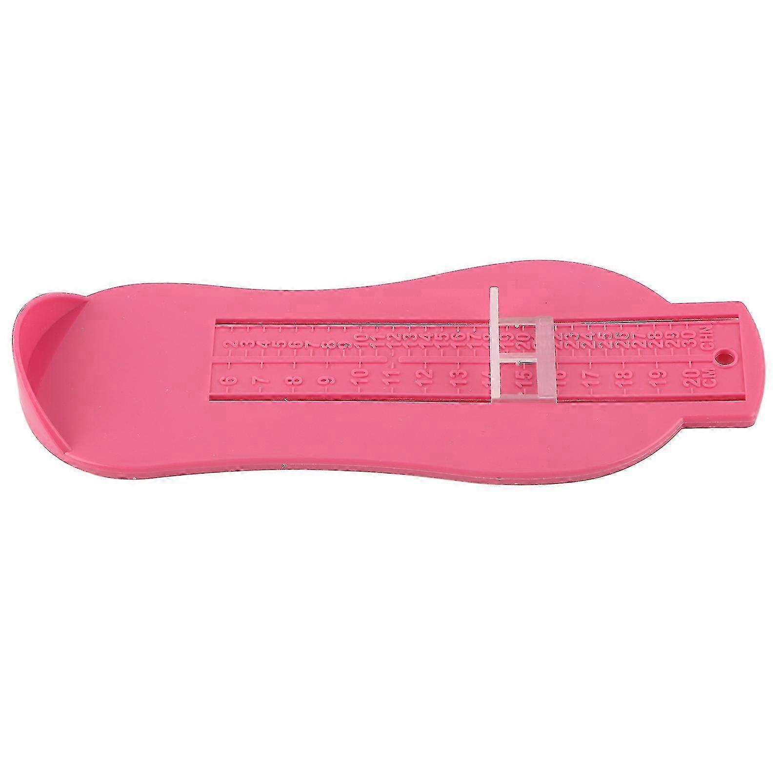 Foot measuring device for baby and child shoes, measuring ruler for buying shoes, pink
