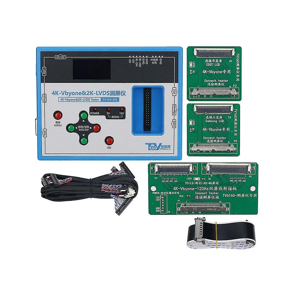 Tv160 8th Generation Lcd Screen Tester Set 4k-vbyone & 2k-lvds pour écran de télévision et test d’écran de moniteur