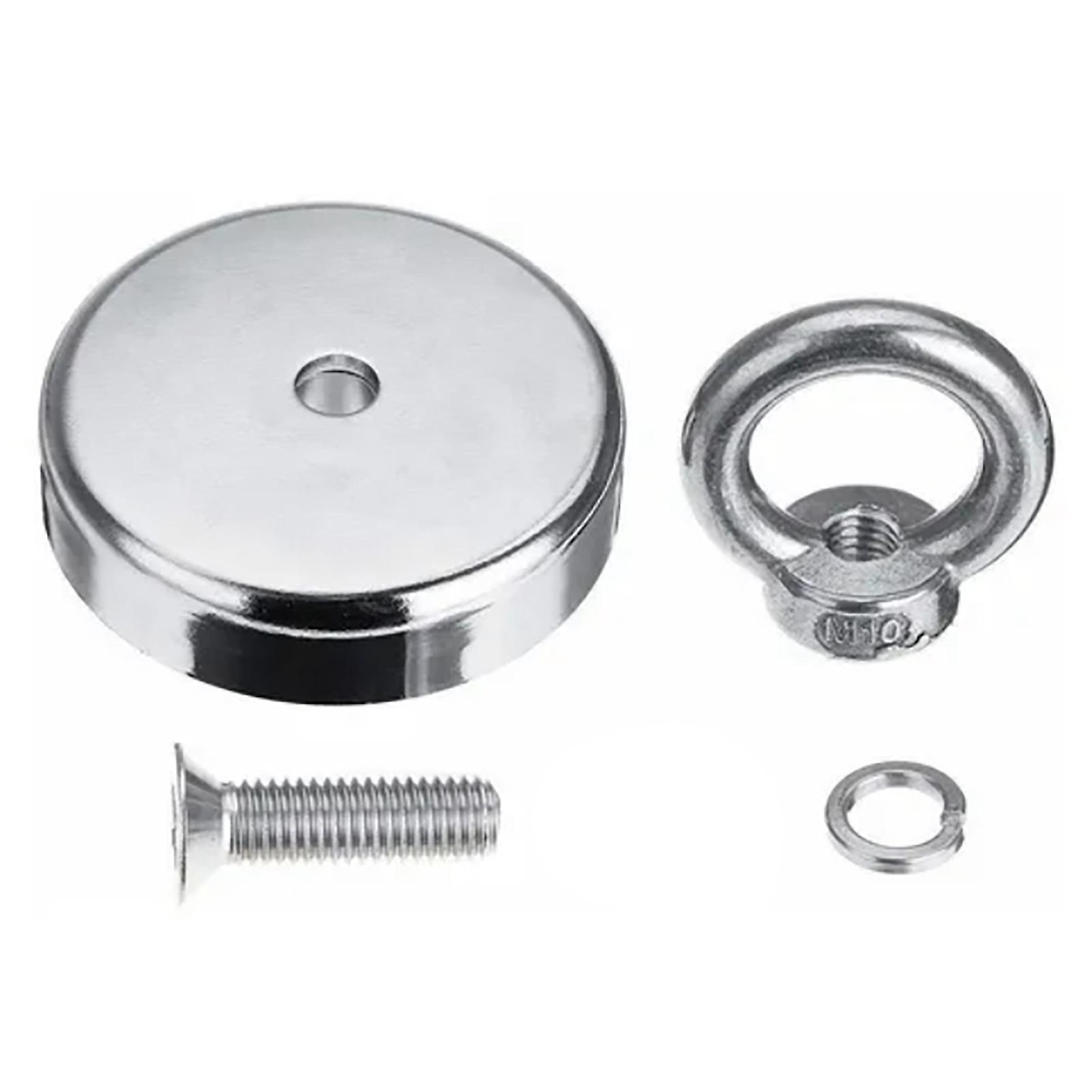 Neodymium Fishing Magnets 86lbs Pulling Force Magnets with Countersunk Hole 1.4in Diameter for Salvage