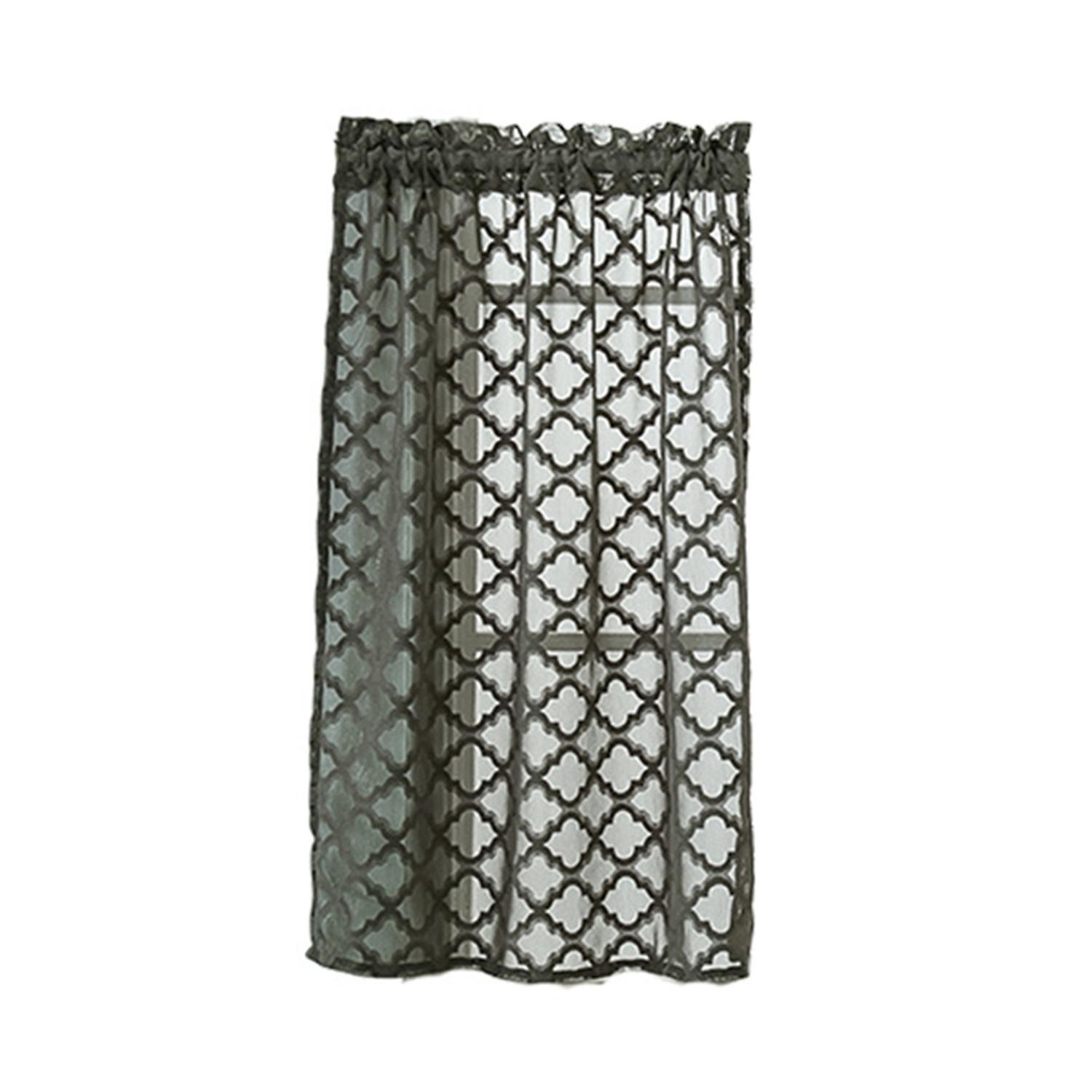Decorative Short Curtain Washable Polyester Smooth Surface Door Drape for Home