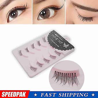 3D Half Corner Eyelashes False Natural Fake Eye Lashes 5 Black Pairs N2D5
