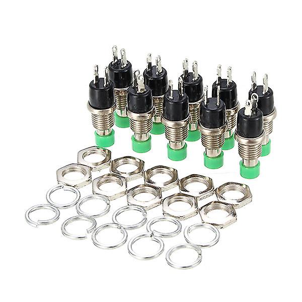 250V 1a 7mm Self-reset Switch Nc Push Button Round 10pcs