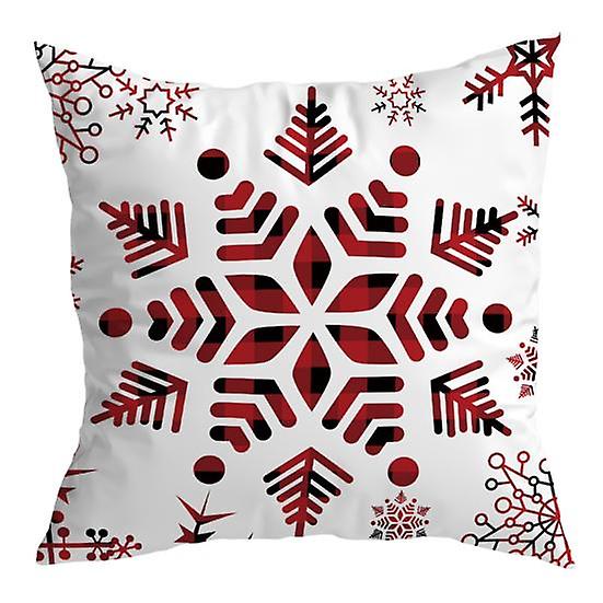 Cushion Case Soft-touching Easy to Clean Polyester Useful Snowflake Pattern Throw Pillow Case Pillowcase Home Decor for Hotel