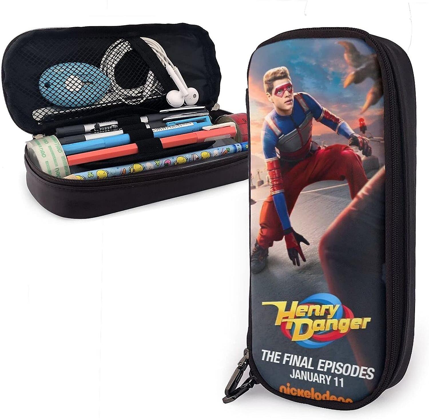 هنري الخطر جلد مقلمة حقيبة قرطاسية مكتب محمول صندوق تخزين مستحضرات التجميل مجلد bd002953