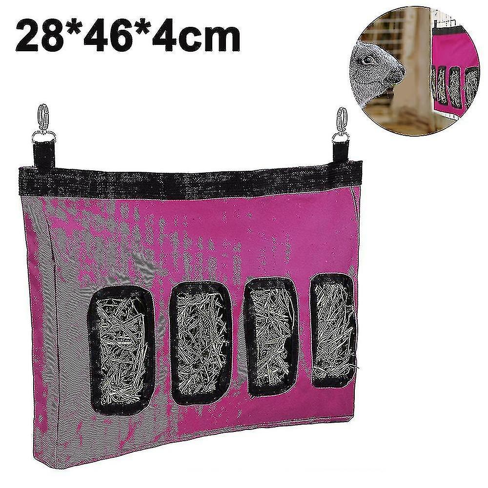 Good Quality Rabbit Hay Feeder Bag, Guinea Pig Hay Feeder Storage, Rabbit Feeder Red