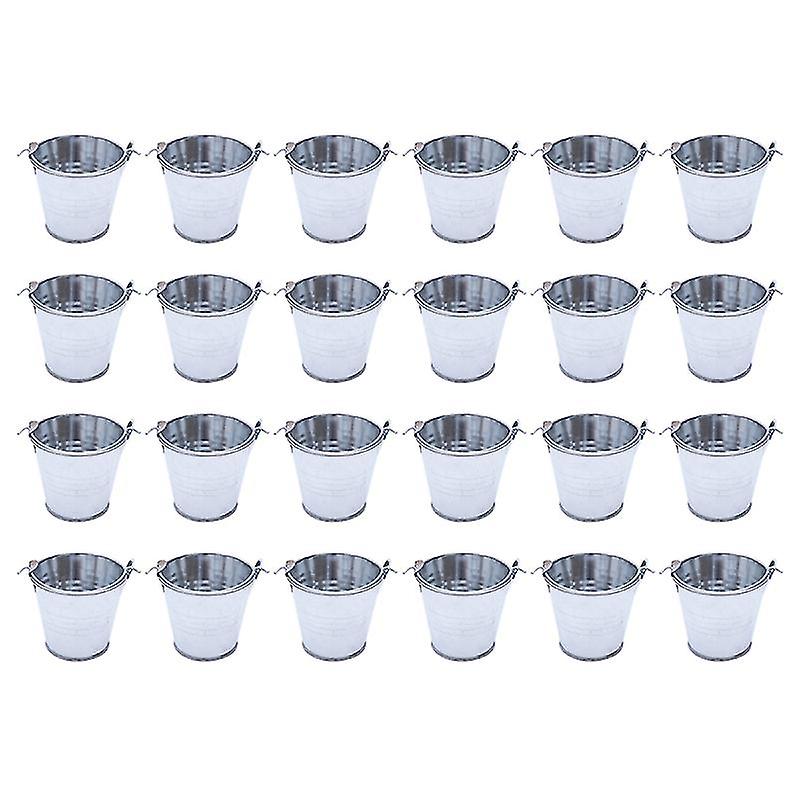 24pcs Mini Metal Bucket