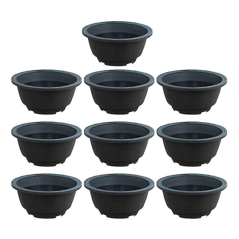 10pcs Plastic Round Flowerpots