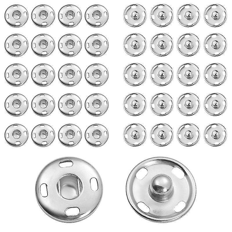 50pcs Metal Snaps Fasteners