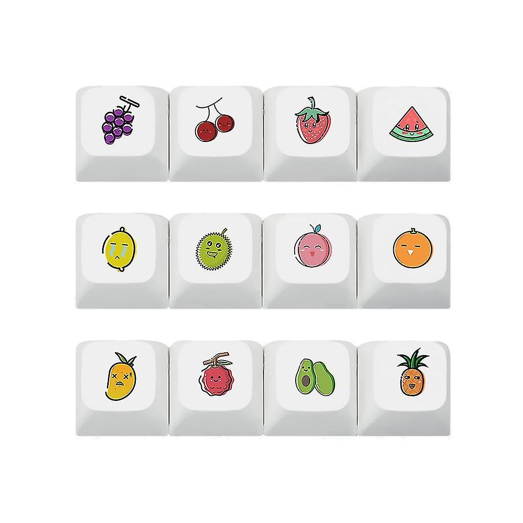 12 Keys Pbt Keycaps Dye Sublimation Fruit Color Xda Height For Cherry Switches