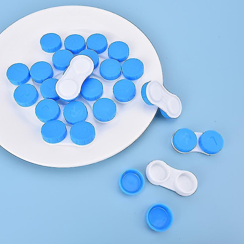 50pcs Contact Lens Case Box Eyewear Travel Box Container For Lenses Random Color