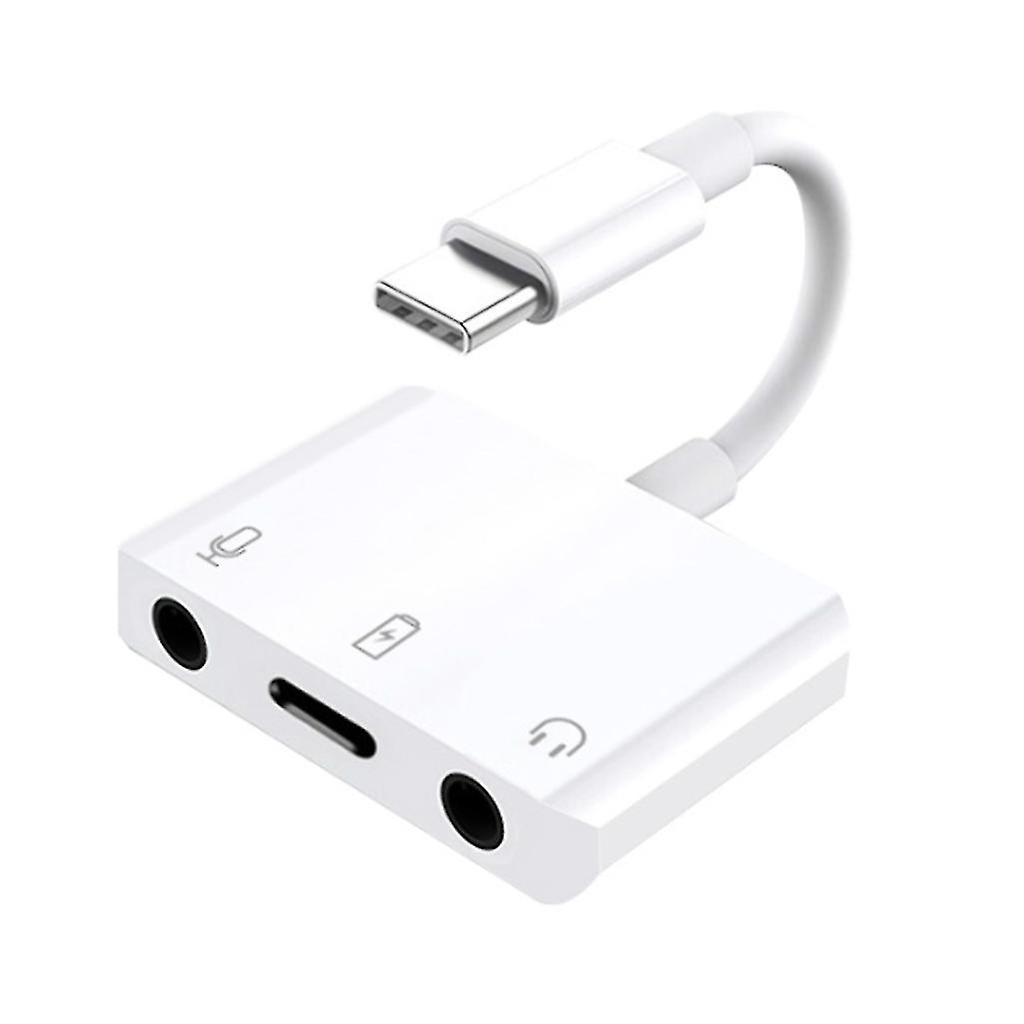 Scheda audio USB-c esterna 3in1 Type-c a 3,5 mm Adattatore di interfaccia auricolare audio
