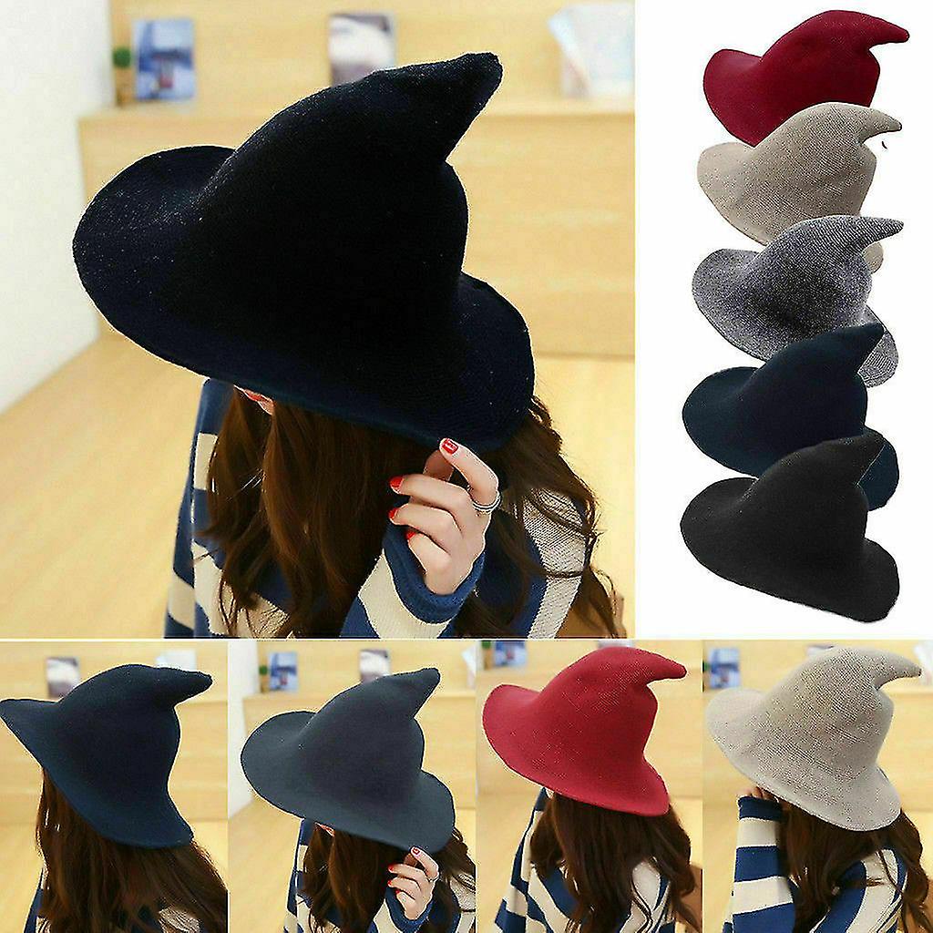 Modern Witch Hat Made From High Quality Sheep Wool Halloween Party Witch Hat