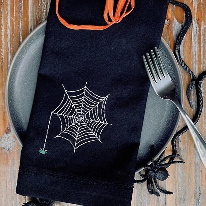 2 قطع العنكبوت مخيف المناديل خدعة أو علاج سعيد عشية هالوين حزب عيد ميلاد صديق العائلة عشاء طاولة الديكور هدية مضيفة