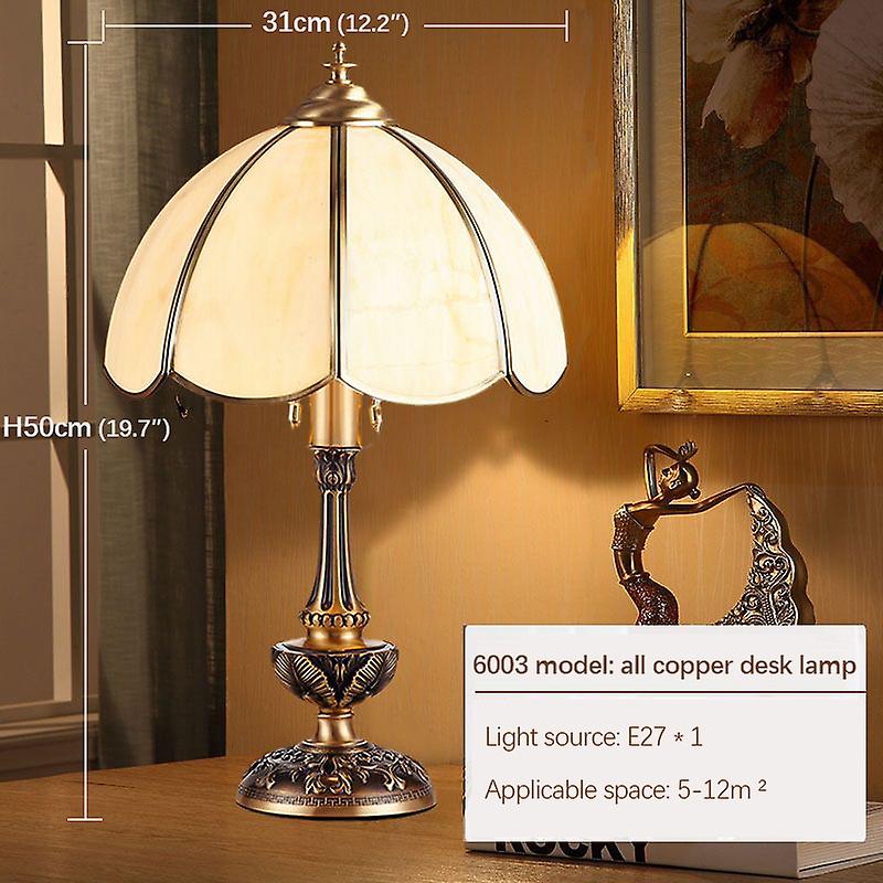 Modern Brass Table Light Led European Creative Luxury Glass Copper
