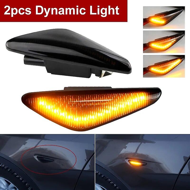 2pcs Canbus Smoke Dynamic Flowing Led Side Marker Signal Light For Bmw X5 E70 X6 E71 E72 X3 F25 Sequential Blinker Lamp