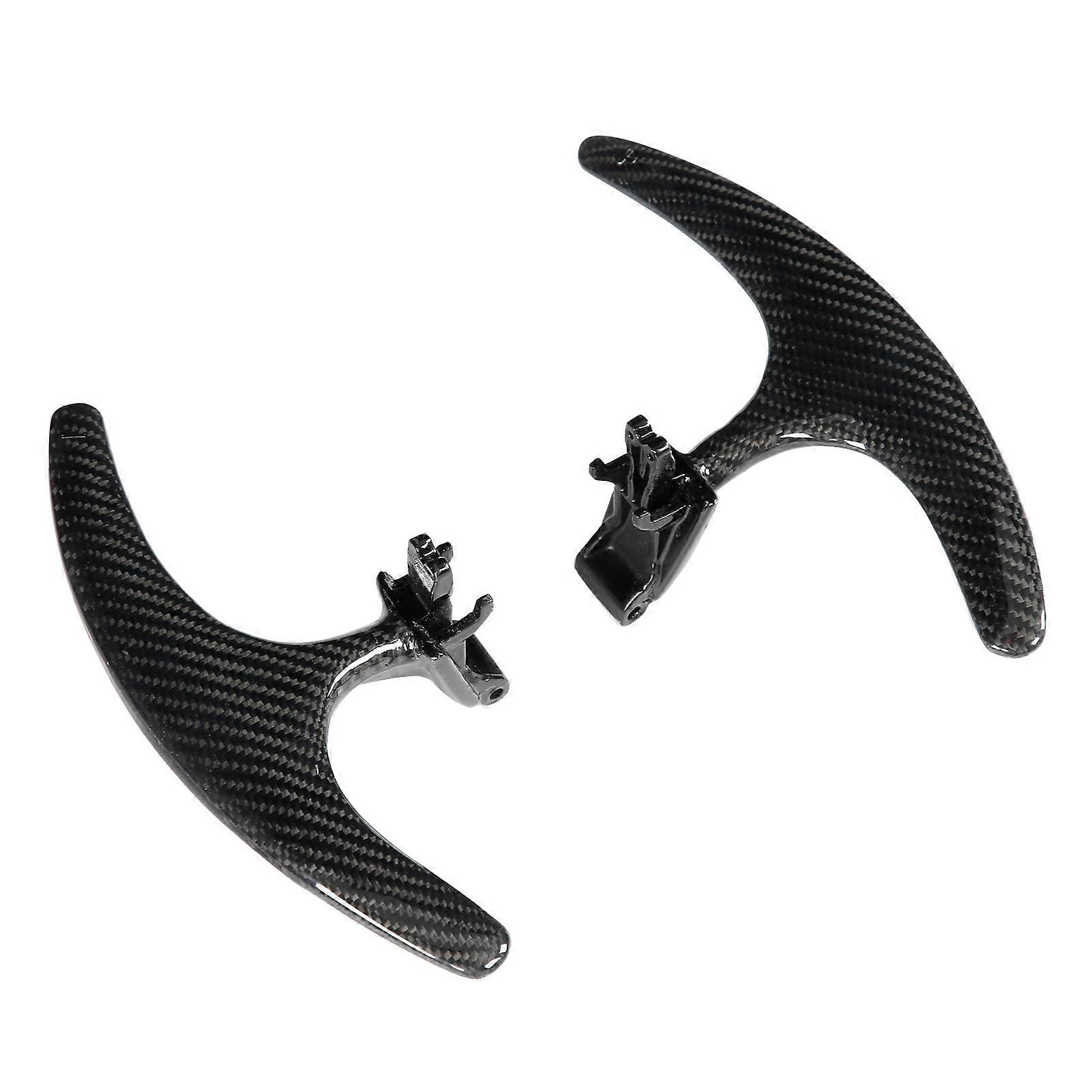 2pcs Shifter Paddle Gloss Surface Carbon Fiber Style Replacement For Macan 20142021