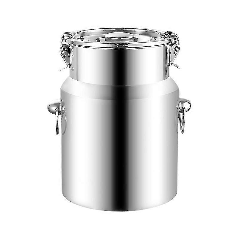 براميل نقل الحليب المصنوعة من الفولاذ المقاوم للصدأ المحكم 5L / 9L / 14L - 201 إبريق حليب دلو مع غطاء مختوم - جيد