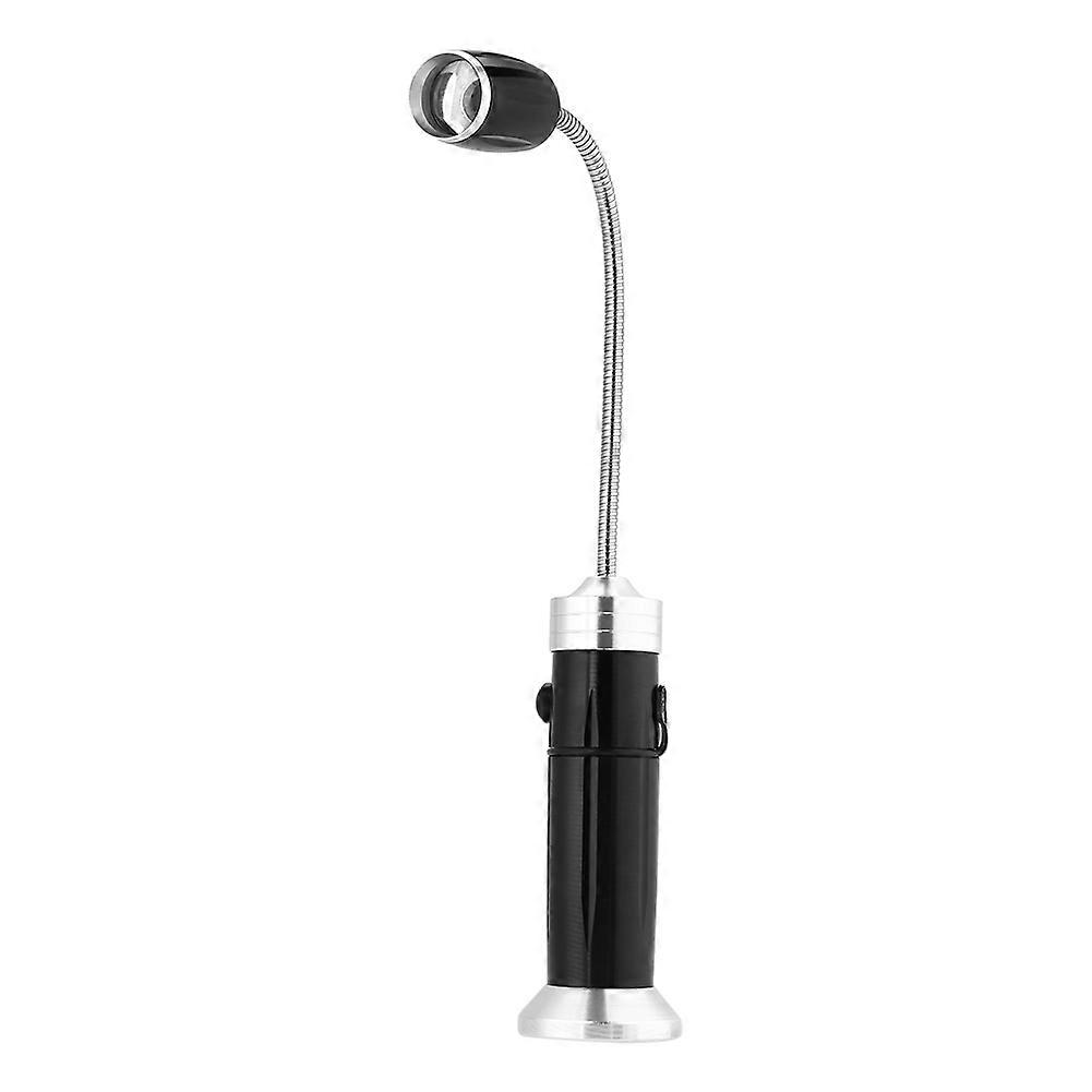 Portable LED Flexible Flashlight Adjustable Torch Light Work Lamp with Magnetic Base Black