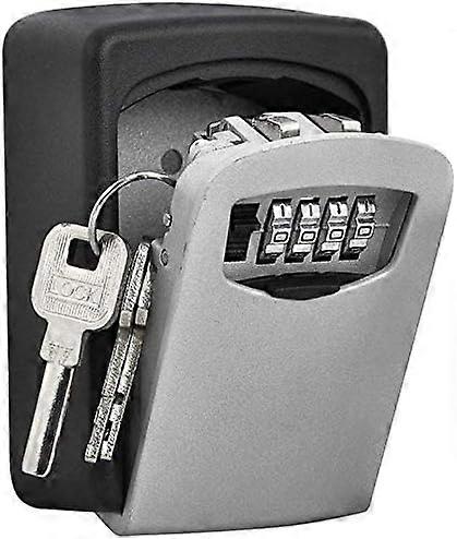 Key Box High Security Police Safe Key Wall Mounted 4 Digit Keys High Security Combination Lock Store Keys