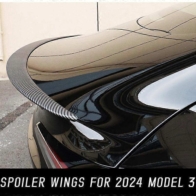 Glossy Black Carbon Rear Spoiler Wing For Mercedes Benz E-Class W213 (E200, E260, E300) 2016-2022 - ABS Plastic Ducktail Trunk Lid Lip