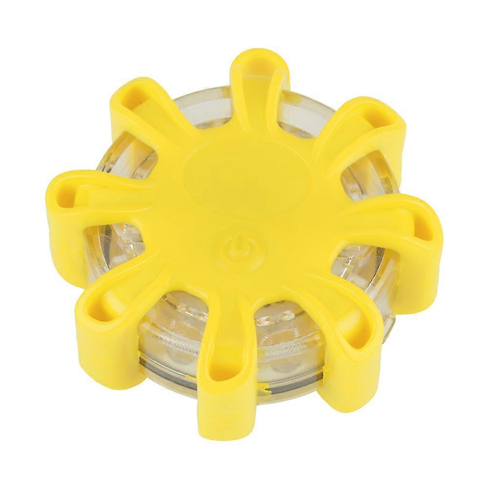 Multi Function 8led Roadside Warning Flashing Safety Emergency Light For Car Boat Yellow