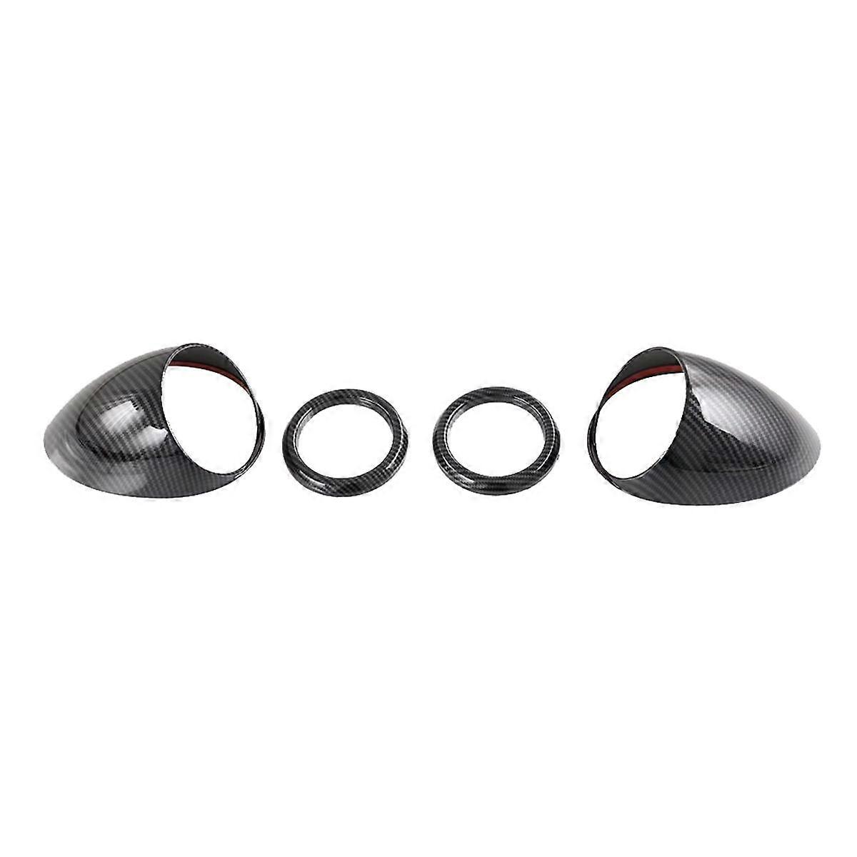 4PCS Center Air Vent Outlet Panel Cover Trim Carbon Fiber Color for Dolphin
