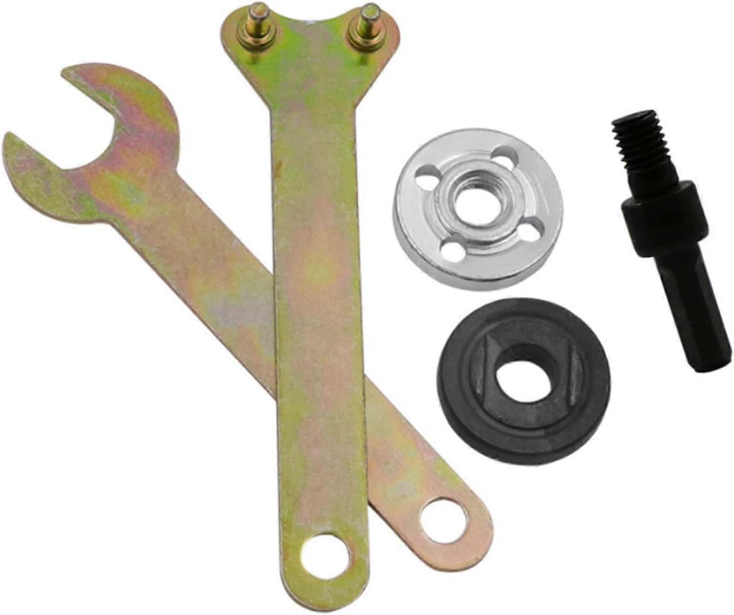 5 Piece Angle Grinder Key Wrench Angle Grinder Hand Drill Conversion Connecting Rod Grinder 10mm,Angle Grinder Adjustable Spanner Lock-Nut