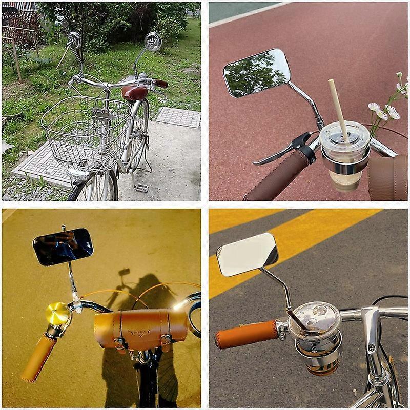 Retro Universal Bicycle Electric Vehicle Bicycle Reflector Motorcycle Modification Universal Metal Rearview Mirror Reversing Mirror