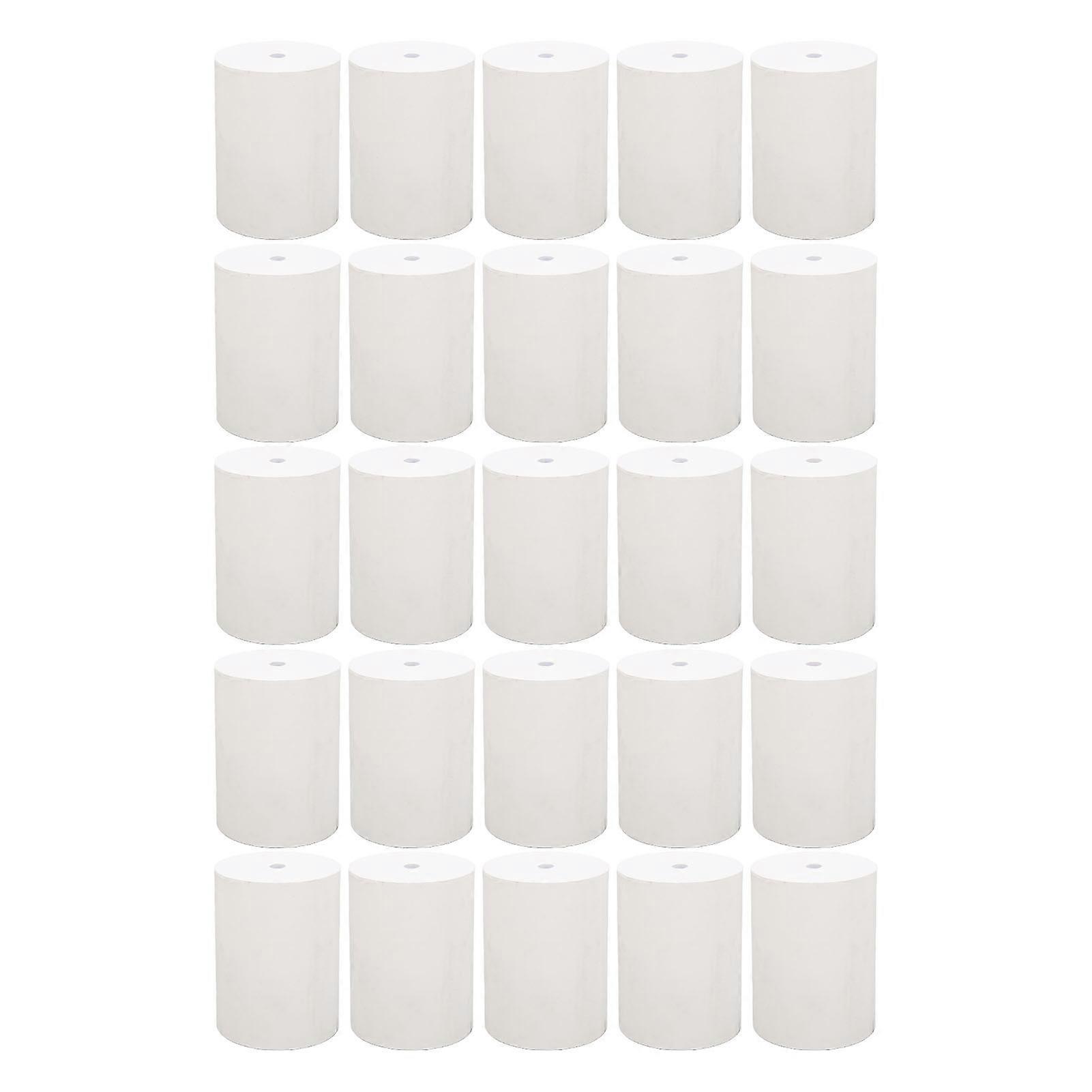 25 Rolls Thermal Printing Paper 80mm to 60mm Smoothing Proper Size Vibrant White Thermal Paper Rolls for Replacement
