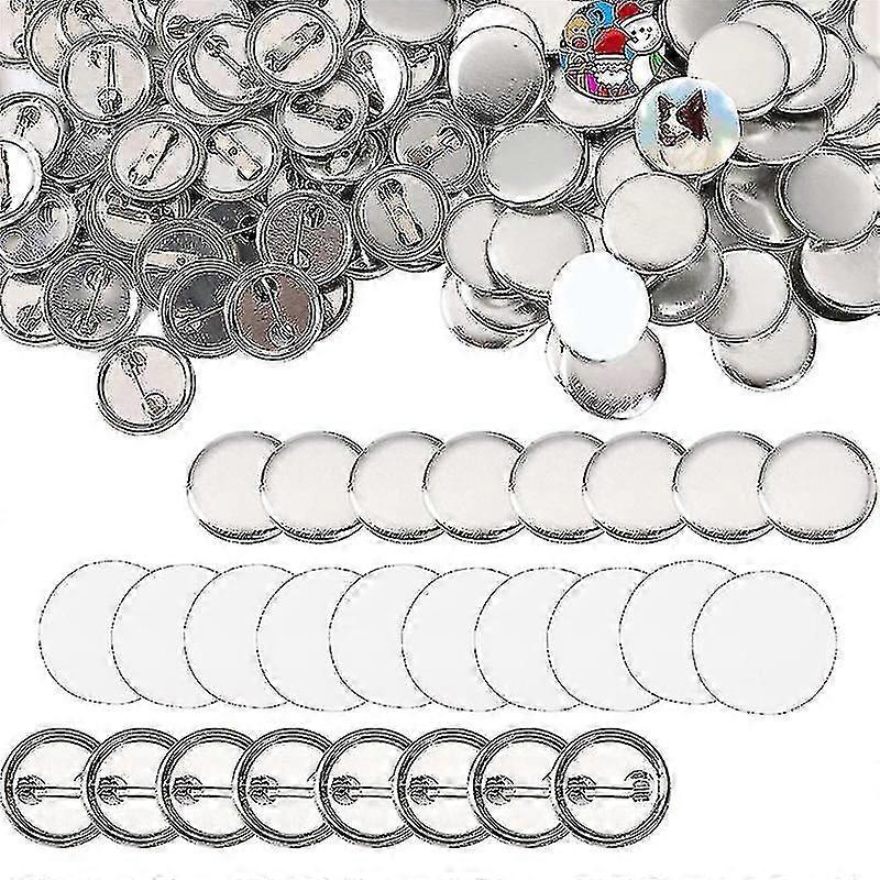 600 Pcs Blank Button Making Supplies 25mm/1inch Back Button Pin Making Kit Metal Parts For Button M