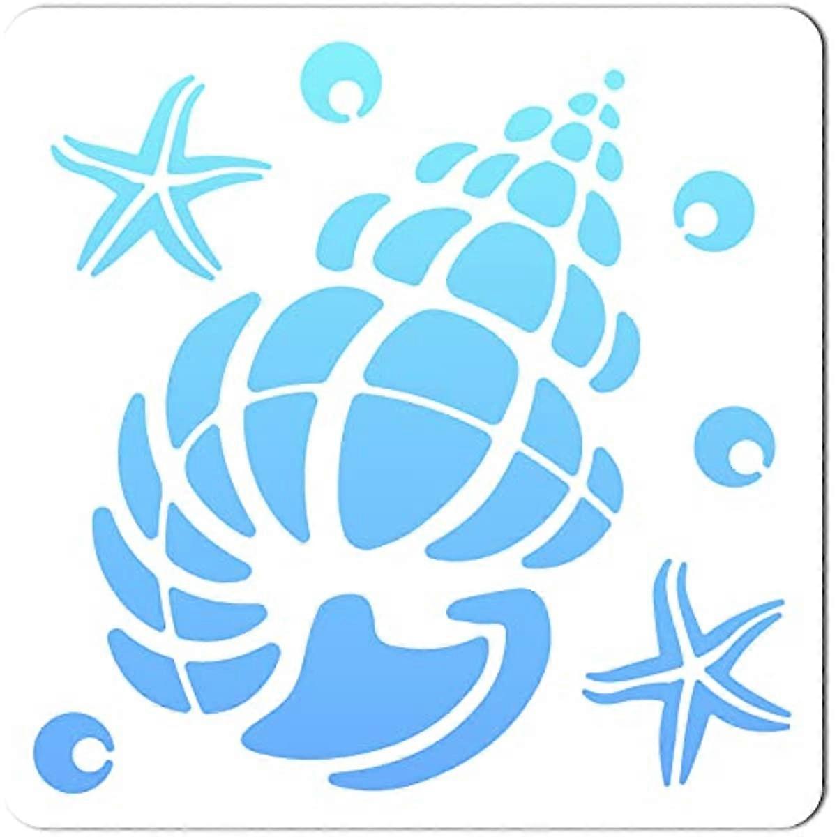 Large Conch Stencils Reusable Conch Shell Stencil Sea Creatures Template Signs Decoration
