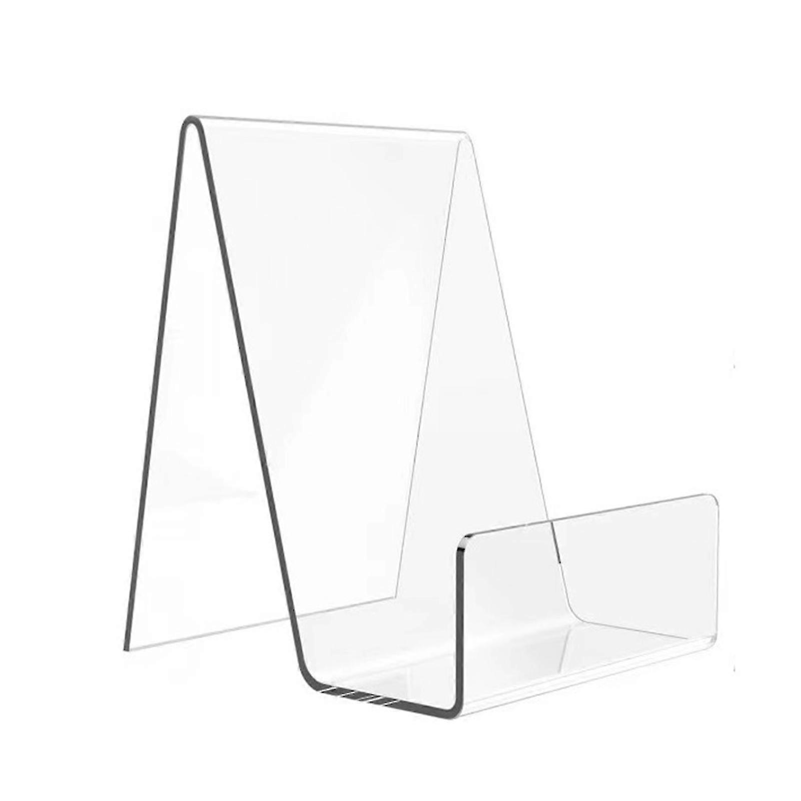 Round Corner Transparent Books Stand Sturdy Easy Using Bookholder For Bookshelf