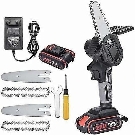 Mini chainsaw-48 plastic box, one charge, one charge + 1 chain (add a chain and a guide plate in the order note, change the price to 140 yuan for Euro