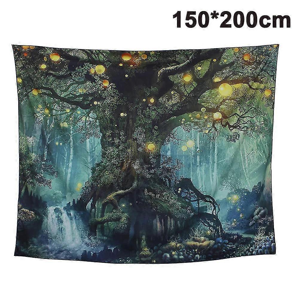Floral 3d Wall Hanging Tapestry Creative Forest Realistic 3d