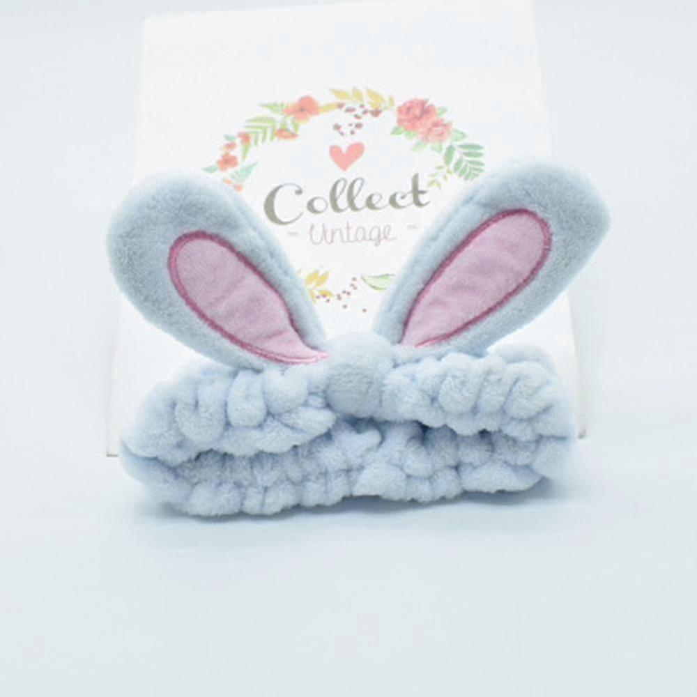 Headband Womens Rabbit Ear Hairband Plush  Bundle Elastic Wide-edge Turban Head Wrap Pressure Headband