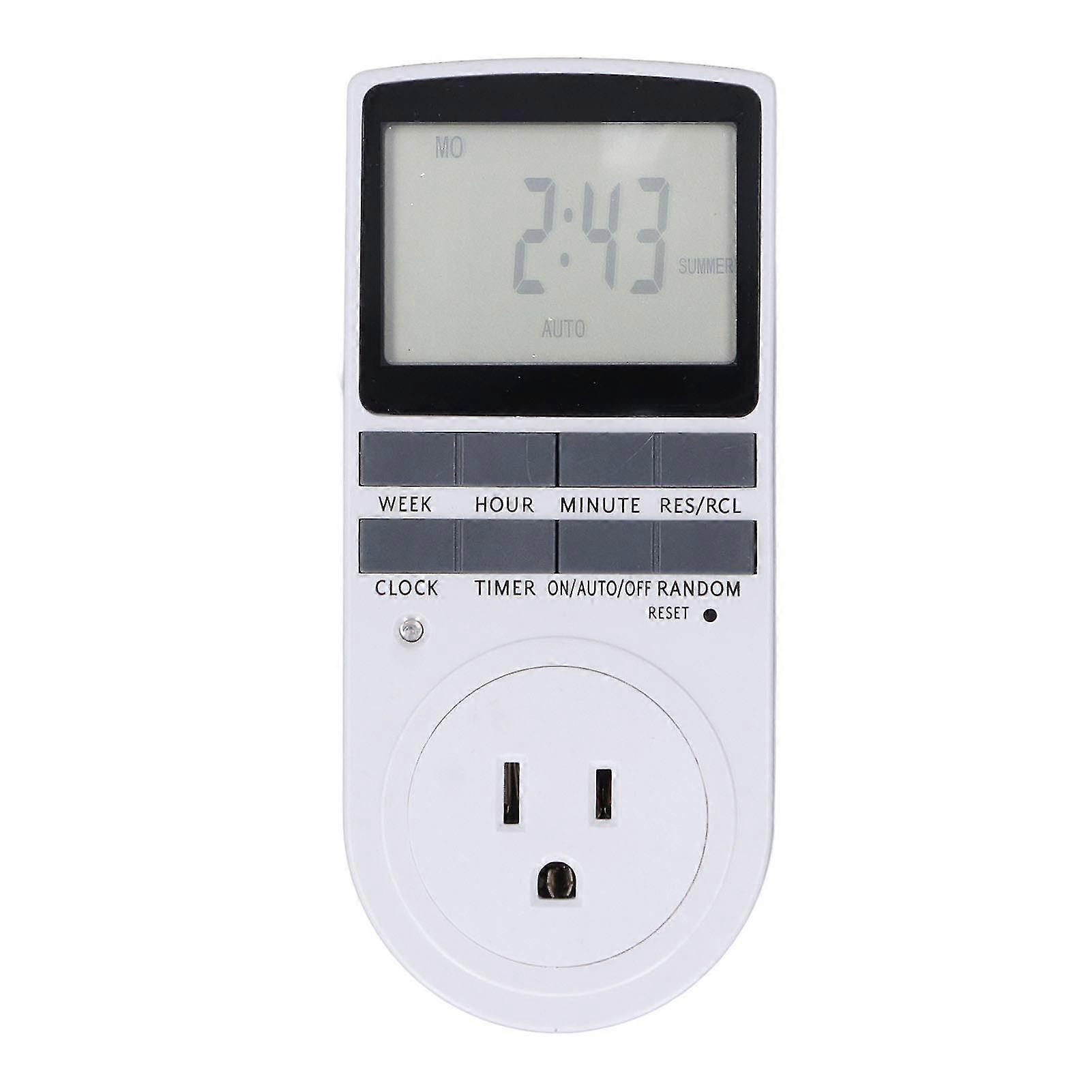 US Plug 120V Digital Timer Outlet Energy Saving Power Socket