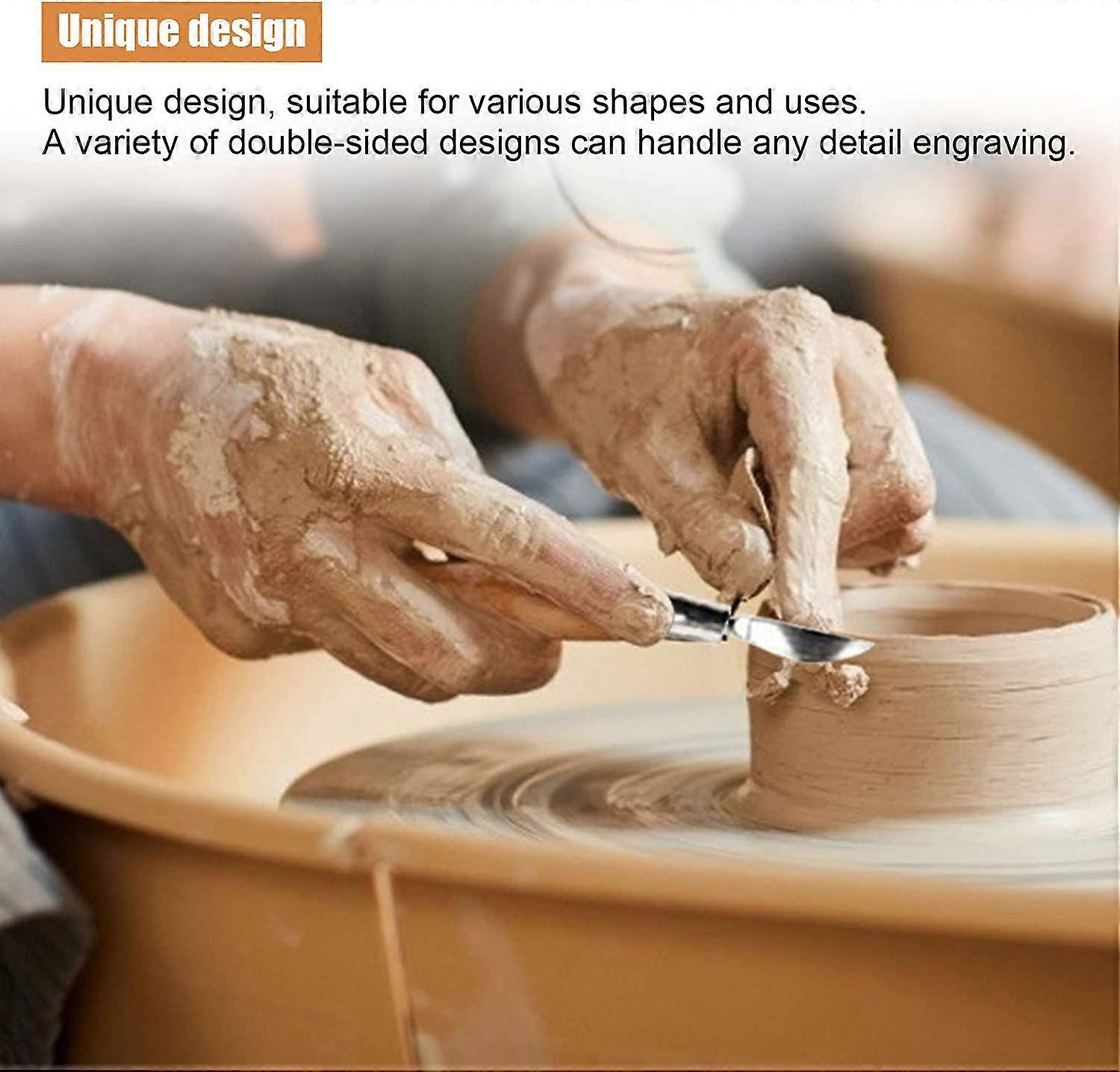 HURRISE Outil D'argile En Céramique Ensemble D'outils D'argile En Céramique Multifonctions 24