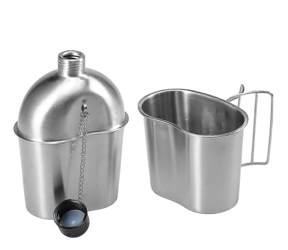 Vattenflaska Set Camping Bärbar mugg Picknick Set Kaffemugg (1st)