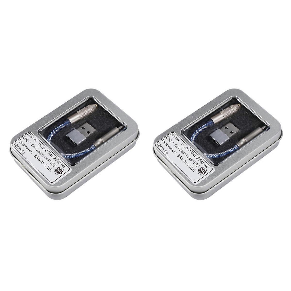 2X CX31993 USB Type C DAC Headphone Amp with 3.5mm Output Decoding DAC Audio Decoding Cable for And