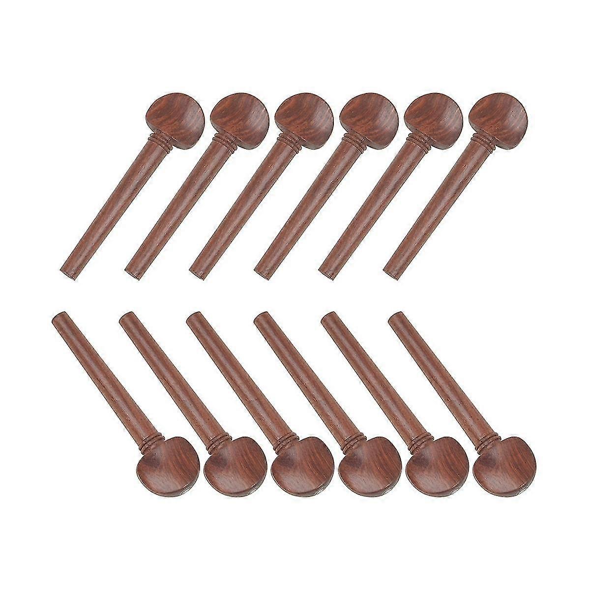 Piano Mahogany Pegs With Fish Eyes 12 Pack Mahogany Pegs String Button Musical Instrument Accessori