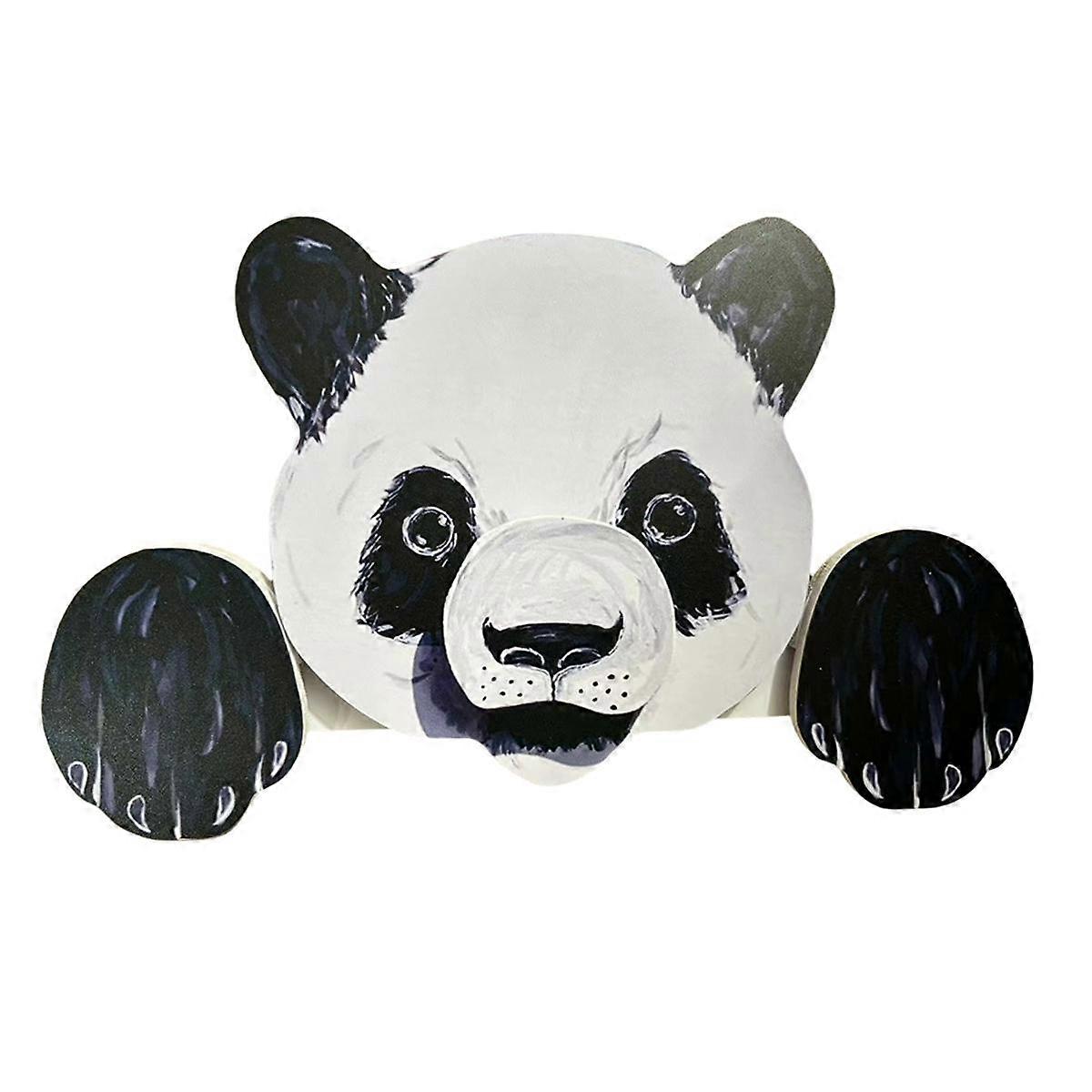 Panda Zviera Hlava plot Vykúkajúci dvor Umelecká dekorácia Vonkajší plot Dekorácie