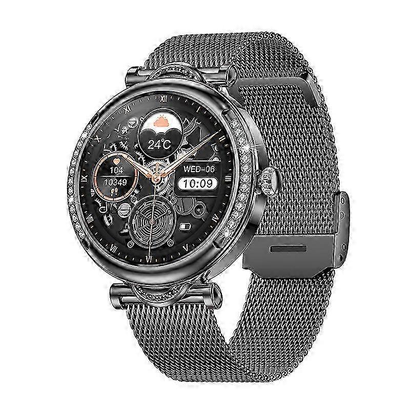 Bluetooth smart call horloge 1,27 inch scherm weer, slaap, hartslag, bloeddruk, bloed zuurstof gezondheidsmonitoring sporthorloge - --aiyi