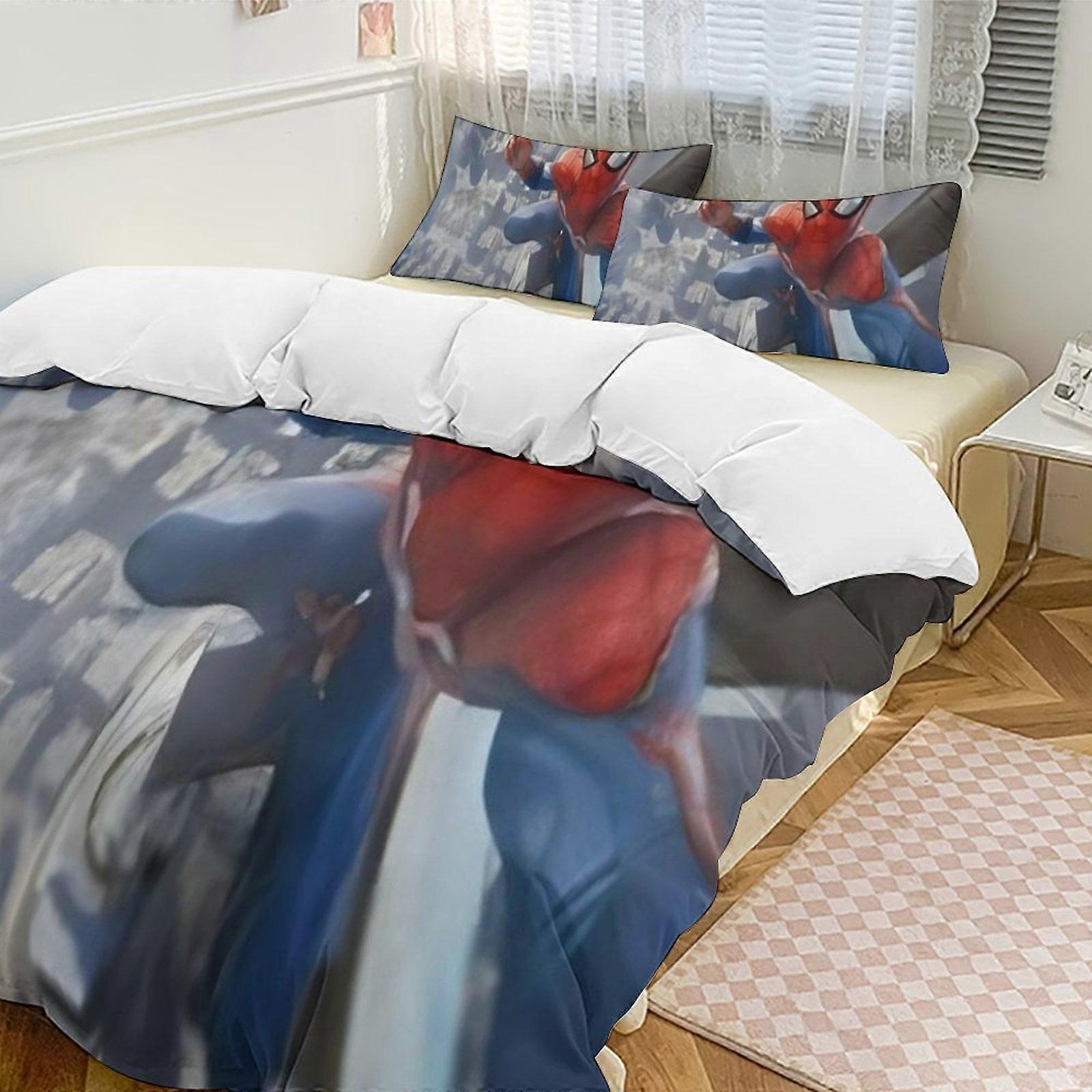 v754 Spider Man Crawl Ensemble de lit simple 3 pièces io754