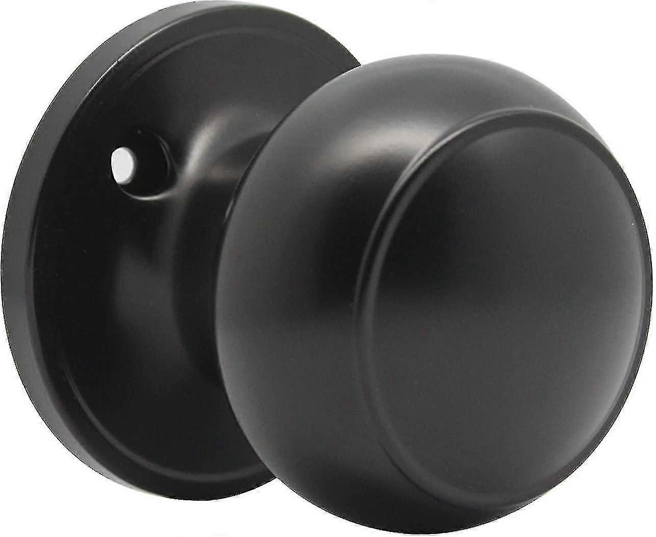 Black Flat Ball Single Dummy Door Knobs Left Right Hand Door Handle 1 Pack