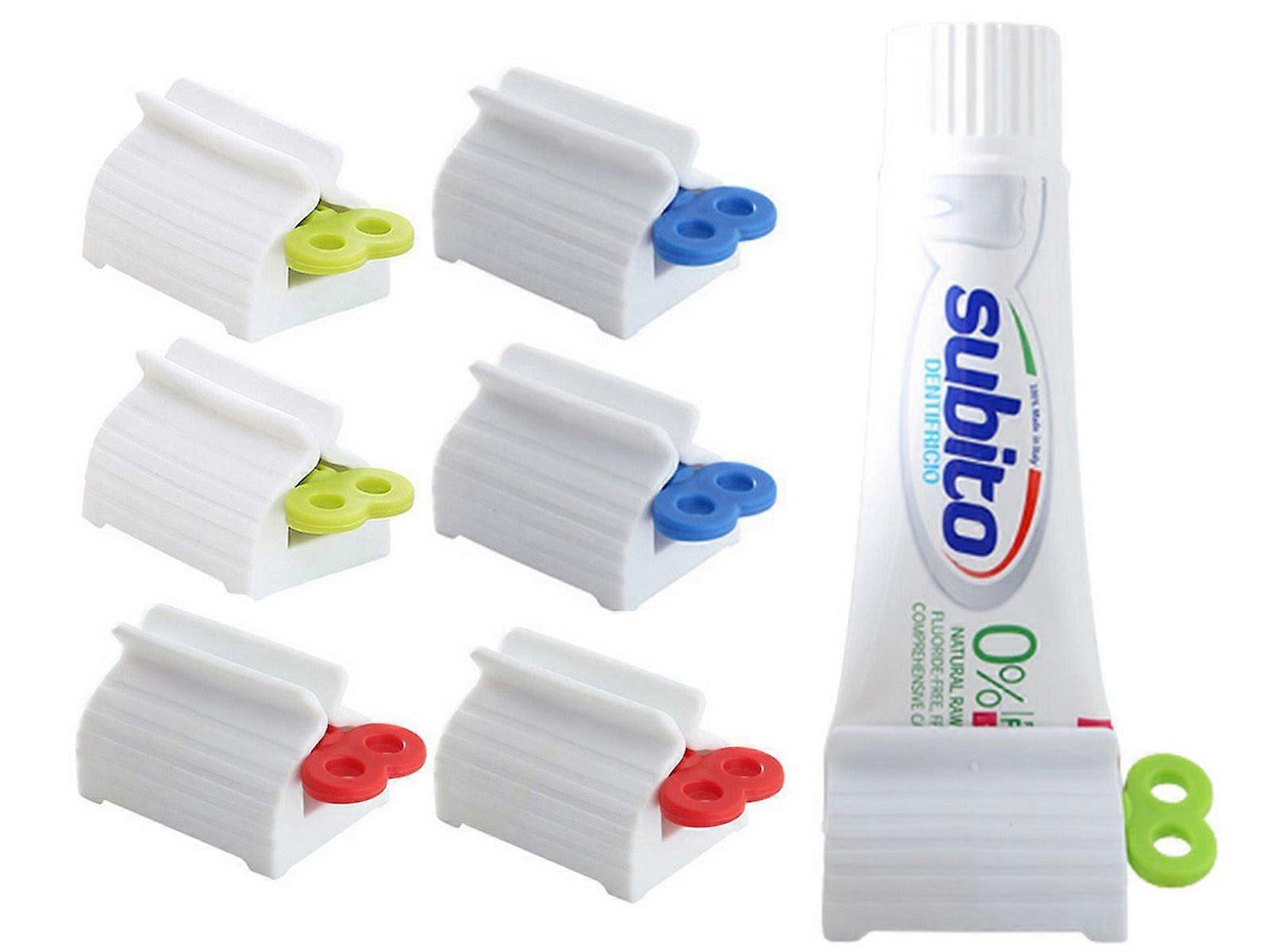 6Pcs Toothpaste Tube Squeezer Rolling Rotate Toothpaste Dispenser Holder Stand