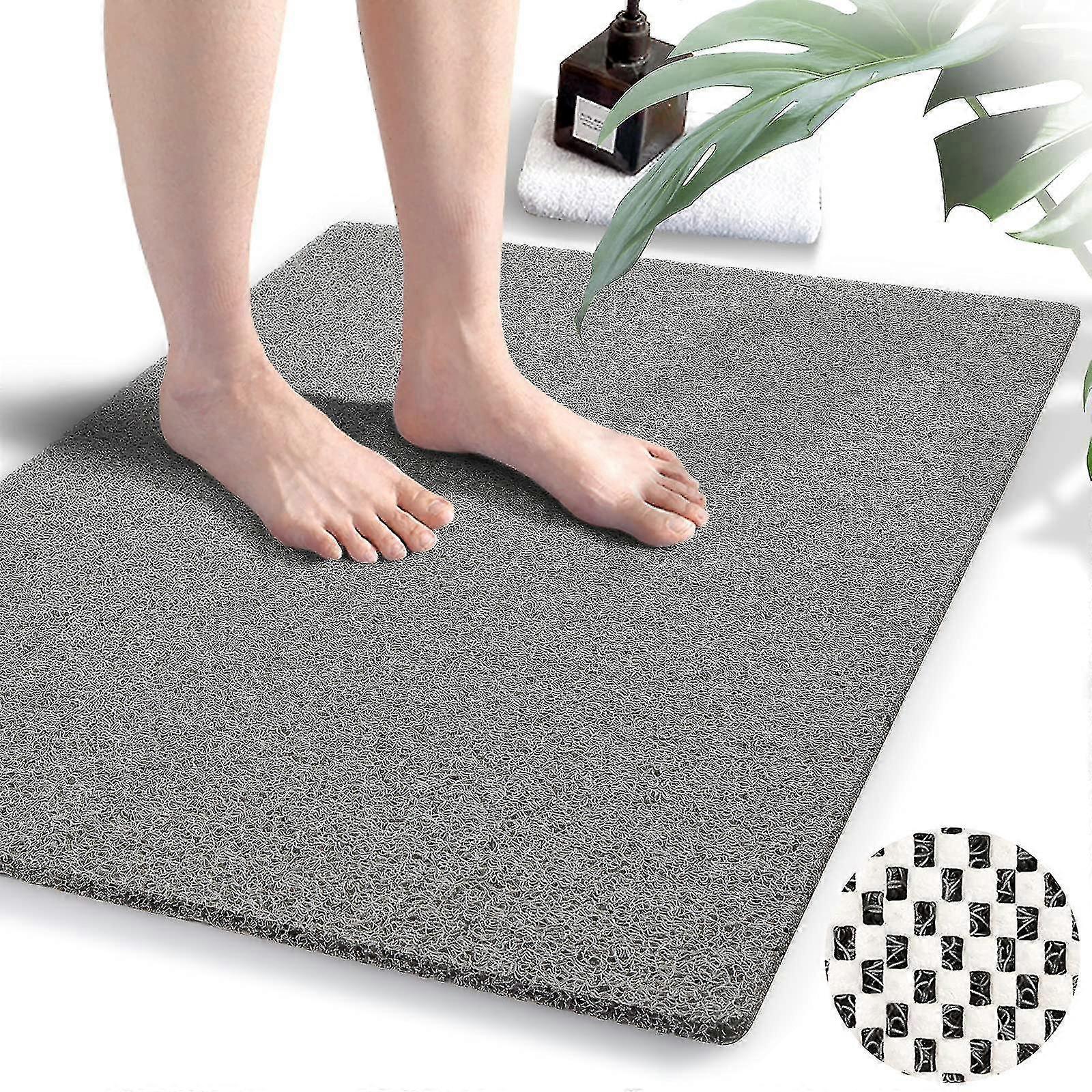 シャワーマット、テクスチャー付き浴槽のためのノンスリップバスマット、23.635.4インチ、バットのためのPvcルーファシャワーストールマット