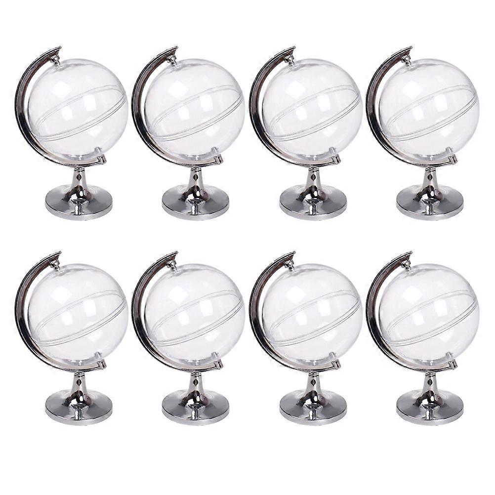 12pcs Plastic Tellurion Candy Boxes Creative Candy Gift Boxes for Wedding Christmas (Silver)