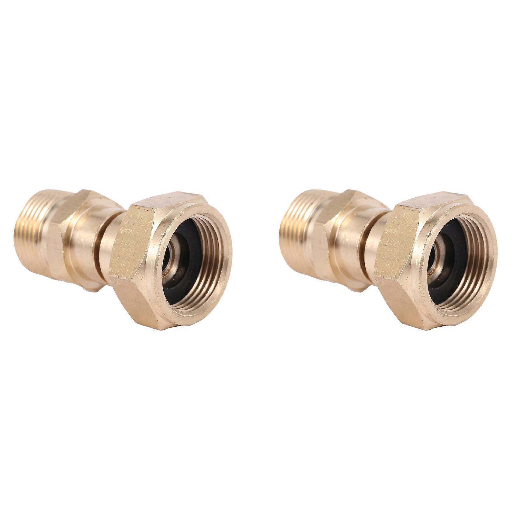 2X Pressure Washer Swivel Joint, Free To Hose Fitting, Anti Twist Metric M22 14Mm Connection, 3000
