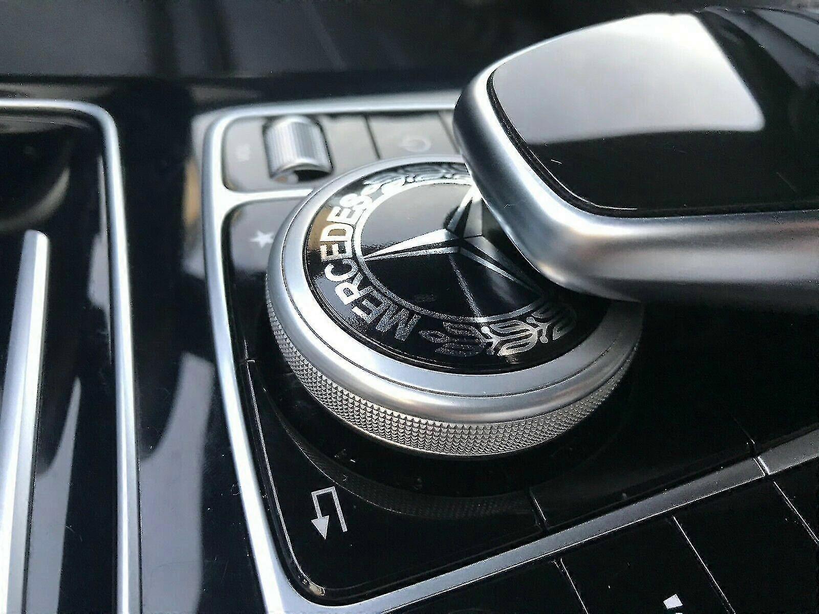 Mercedes Emblem Multimedia Control Sticker Badge Decal Chrome 46mm Amg