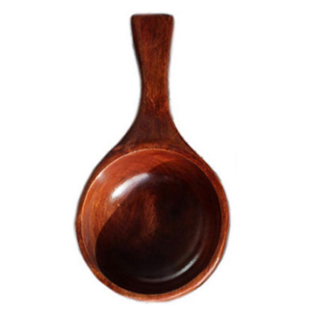 Wooden Spoon With Handle Soup Spoon Kimchi Bowl Outdoor Bowl Rice Spoon Fruit Salad Mixing Bowl, L